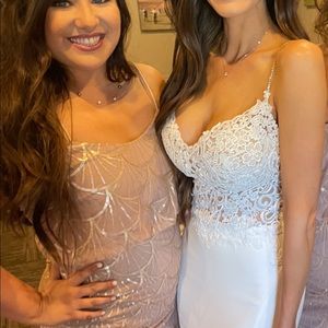 Adrianna Papell Rose Gold Bridesmaid dress